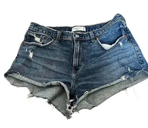 Abercrombie & Fitch Women's Curve Love Denim Cutoff Shorts Size 30 Blue thumbnail 1