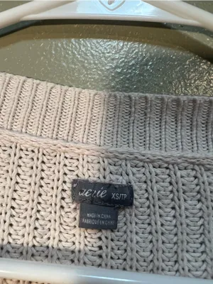 Aerie Women's Size XS Striped Pullover Sweater‎ Cream Red Stripes FLAWED thumbnail 13