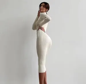 cream long sleeve turtleneck maxi dress size xs thumbnail 2