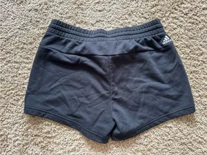 adidas Black Shorts with White Logo thumbnail 2