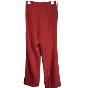 ZARA Orange Wide Leg Pants XS High Rise Flowy Polyester Casual Chic Women Capsul thumbnail 11