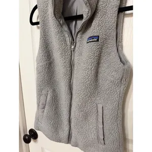 Patagonia Los Gatos Fleece Vest Womens XS Gray Full Zip High‎ Pile 25216 thumbnail 2