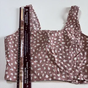 Thread & Supply Women Cropped Dot Tank Gold Rose sleeveless Size S thumbnail 3