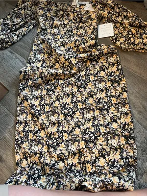 Petal & Pup Oona Midi Dress In Black Ditsy Floral XS nwt HTF thumbnail 13