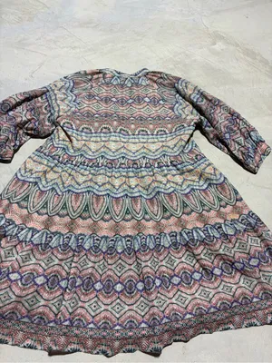 Amanda uprichard Diego Patterned Boho Tiered Dress large thumbnail 10