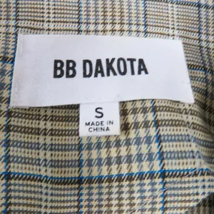 Urban Outfitters BB Dakota Tan Brown Plaid Blazer Jacket Small thumbnail 4