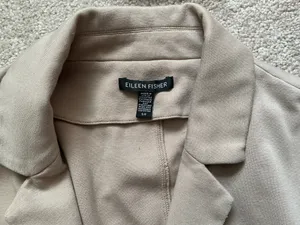 Eileen Fisher Open Front Knit Blazer- Light Camel Brown- Sz S/P thumbnail 5