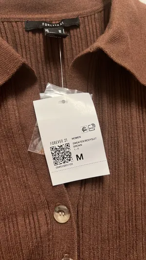 Forever 21 Brown Collared Sweater-Knit Bodysuit thumbnail 10