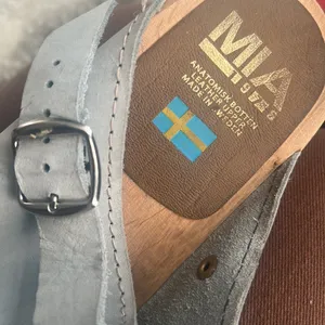 MIA Alma Swedish Wooden Slingback‎ Leather Clog Mint Green thumbnail 4