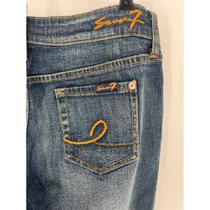 SEVEN7 Bootcut Jeans Women 32 Blue Boot Stretch Medium Wash Embroidered Low Rise thumbnail 10
