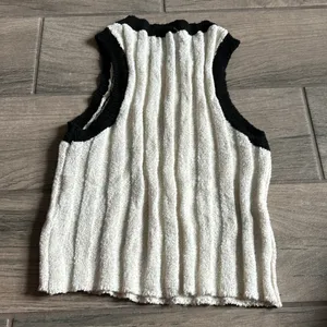 Creaman sweater tank top Black thumbnail 3