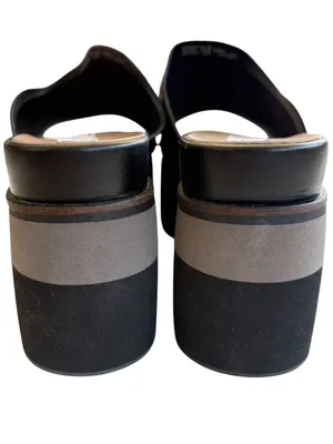 EUC Steve Madden Leather King Platform Sandals Black Size 8 thumbnail 6