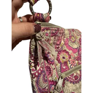 Vera Bradley Crossbody Pink Gray Paisley Medium Pockets Zippered Women's RR-1‎ thumbnail 3