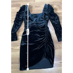 Veronica Beard Toki Black Velvet Long Sleeve Mini Dress Women’s Size 4 thumbnail 10