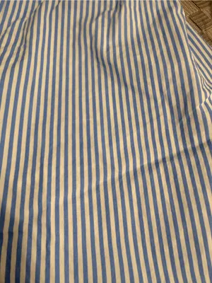 Edikted Blue & White Pinstripe Wide Leg Drawstring Pants 100% cotton thumbnail 6