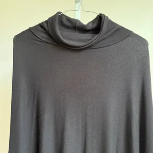 Free People We The Free Relaxed Witchy Slouchy Lagenlook Cowl Neck Top XS Black thumbnail 3