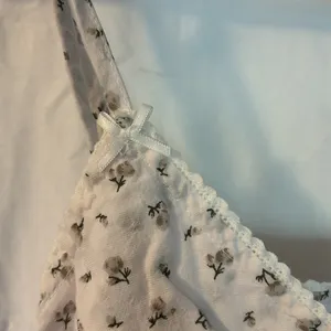 Brandy Melville Floral White Spaghetti Strap Top thumbnail 3