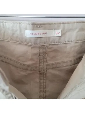 Levi’s '94 Cargo Mini Skirt in Safari Tan Sz 32 New Cotton thumbnail 2