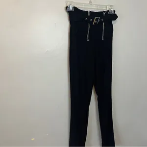 Rehab Black Straight Skinny Leg Women's Trousers Pants Gold Accents Medium thumbnail 3