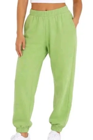 Brandy Melville Lime Green Rosa Sweatpants Joggers Fleece One Size thumbnail 1