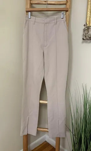 Abercrombie Ultra High Rise Skinny front Split Hem Size 4/27 Tan thumbnail 2