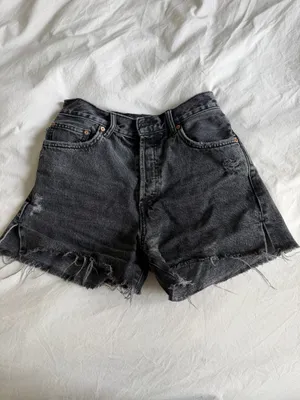 Mango Denim Shorts Black thumbnail 2