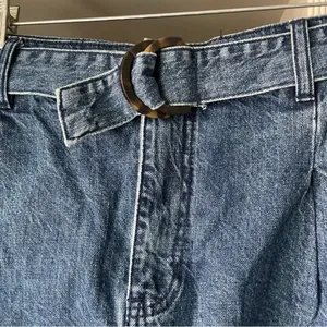 Free People Denim Mini Skirt with Belt thumbnail 4