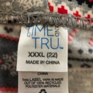 TIME and TRU Womens Leggings Size XXL 22 Christmas Theme Fleeced Lining NWOT thumbnail 4