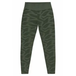 Marika Womens Leggings Size L Olive Tiger Print Seamless High Rise 27in Active thumbnail 2