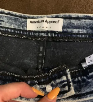 American Apparel MD 90s Blue Acid Wash High Waist Shorts thumbnail 4