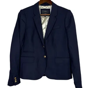 J. Crew Schoolboy Long Sleeve Wool Blend Lined Gold Buttons Blazer 4 Navy Blue thumbnail 13