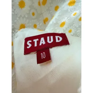 Staud Juniper Daisy Floral Mini Dress Square Neck Balloon Sleeve Size 10 thumbnail 4