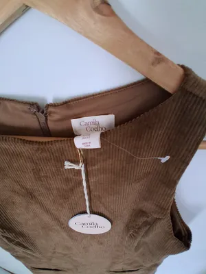 Camila Coelho Brown Courdroy Sleeveless Mini Dress 8 thumbnail 4