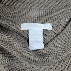 Design History Sweater Dress Womens L Brown Rib Angle Knit Pull On Midi Casual thumbnail 12