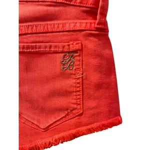 Franky B. NWT Low Rise Red/Pink Denim Jean Shorts Size 26 Cutoff Casual Summer thumbnail 7