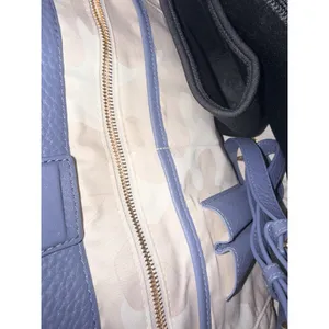 Dagne Dover Allyn Tote Ash Blue Pebbled Leather Medium‎ Laptop Shoulder Bag E thumbnail 9