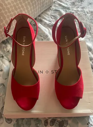 Red dress shoes by Sun and Stone thumbnail 1