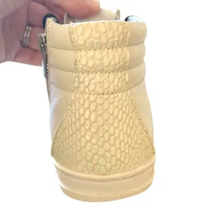 P448 Nautilus High‎ Top Skate Sneakers White Italian Size 35 (US 5) EUC thumbnail 6