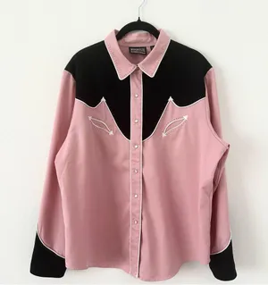 Vintage Roughrider by Circle T Pink Western Button Up Shirt thumbnail 1