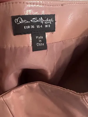 Miss Selfridge Pink Vinyl Mini Skirt thumbnail 4