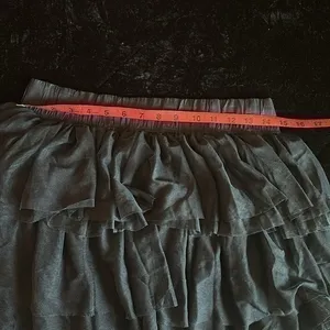 Vintage Abercrombie and Fitch Tiered Mesh Navy Elastic Band Mini Skirt NWOT thumbnail 12