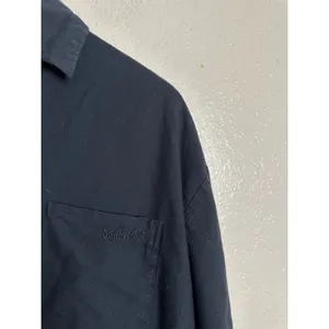 Djerf Avenue Breezy Shirt in Black size XS Relaxed Cotton Button Front thumbnail 3