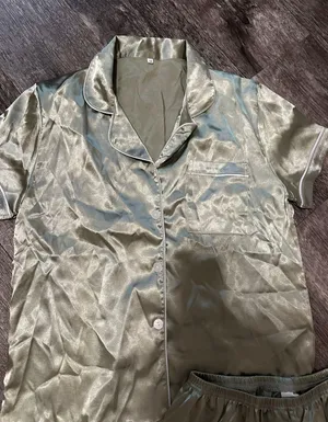 Silk Pj Set Green Size M thumbnail 2