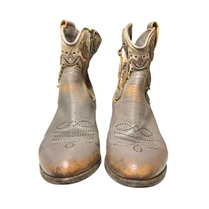 Guja Women's Tan Floral Leather Cowboy Stack Heel Western Ankle Boots Size 6 thumbnail 2