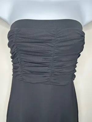 Kirious Black Strapless Ruched Top Dress Size M thumbnail 3