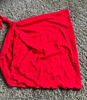 Red ruffle wrap skirt #ruffles #redhot #skirt thumbnail 1