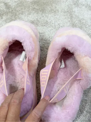 UGG Women’s Disco Stripe Combo Fluff Primrose Pink Slide Flatform 7 thumbnail 12