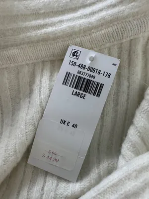 NEW Abercrombie &Fitch Ribbed Foldover Off-The-Shoulder Sweater Top Womens Large thumbnail 5