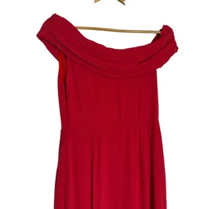 Lovers + Friends Revolve Red Off the Shoulder Side Slit Cocktail Maxi Gown S thumbnail 6