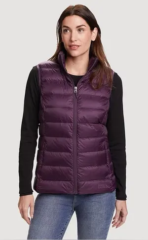 Eddie Bauer Women's CirrusLite Down Vest in Deep Eggplant Purple XL thumbnail 1